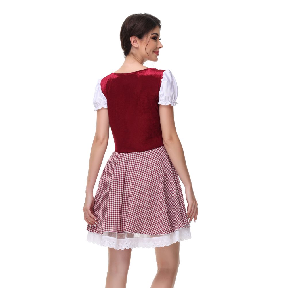 Womens Dirndl Dress Oktoberfest Costume Bavarian Carnival Halloween costume